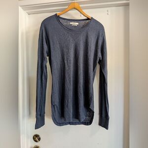 Isabel Marant Etoile Sz M 100% Linen Long Sleeve Crew Neck Top T-Shirt France